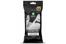 Салфетка влажная для кожаного салона 30шт Grass