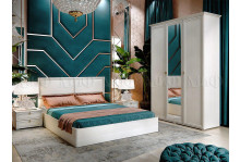 Шкаф 3-х дверный с зеркалом спальня Престиж-2 сандал светлый Миф