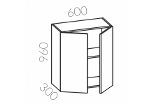 Корпус белый шкаф настенный 600х960 Calpe