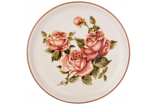 Тарелка керамика 21см корейская роза А-м