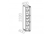 Корпус белый шкаф хозяйственный 400х2320х600 Calpe