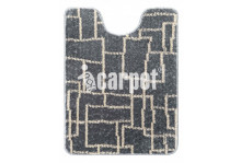 Коврик д/туалета арт icarpet "модерн" 60х80 серый с бисквит 7