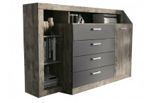 Комод Ангара гостиная Ангара графит дуб юкон лдсп Миф
