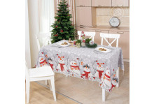 Скатерть столовая новогодняя 150х150 Снеговик Арт Дизайн