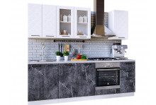 Кухня Бонита фасад стол рабочий 600 с 2-мя ящиками мрамор темный МДФ Calpe