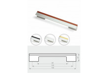 Ручка мебельная с17 (96-128мм) металлик 3 +черешня