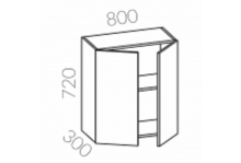 Корпус белый Шкаф настенный 800х960 Calpe