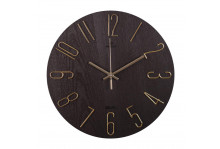 Часы настенные 3010-003 круглые диам 30см классика коричневый+золото Рубин