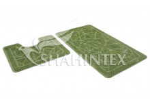 Набор ковриков д/в рр 60*100+60*50 001 зеленый чай 79 Shahintex