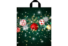 Пакет петлевой новогоднее мерцание 500*600 Тико