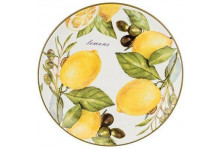 Тарелка керамика 21см закусочная Лемон три Agness