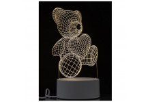 Светильник ночник 3,0вт usb мишка теплый бел свет 17х14см en-nl 21 3d Energy