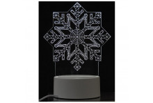 Светильник ночник 3,0вт usb снежинка син свет 17х14см en-nl 26 3d Energy