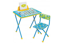 Комплект детский кп2/9 "познайка" стол + стул мяг моющ "азбука" Ника