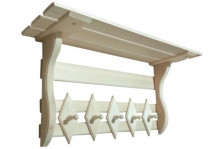 Полка-вешалка простая 5-рожк 600х250х100 (липа) Велес