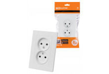 Розетка 1м с/п 16а c защ.шт белая сенеж Tdm