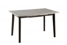 Стол обеденный раздвижной нуар 800х1200(1600) каркас черный столешница бетон светло серый боровичи