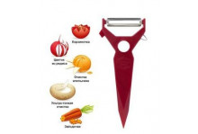 Овощечистка-нож треугольный бордовый Borner
