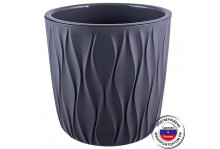 Горшок для цветов Desert 2,3 л с дренажной вставкой d-157 h-152 серый, Полимербыт 