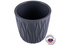 Горшок для цветов Desert 3,6 л с дренажной вставкой d-182 h-177 серый, Полимербыт