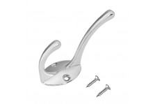 Крючок вешалка 2-х рожковый 603 хром Стандарт