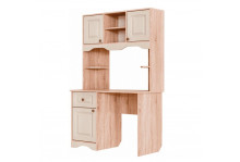 Стол письменный с надстройкой Прованс дуб сонома, пастель дип, МДФ, дзергаз, Calpe