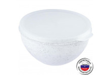 Миска 3 л с крышкой Granite белый, Полимербыт