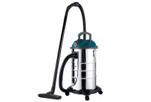 Пылесос строительный 1500 Вт, 30 л, 17,5 кПа, поток 28 л/сек, корпус нержавеющая сталь, вес 6,5 кг, Oasis