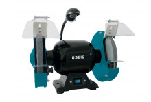 Точило 400 Вт, 2950 об.мин., диск 200х16х12.7, подсветка, вес 9.5 кг, Oasis