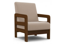 Кресло для отдыха Вега-34 каркас массив, блок боннель, нагрузка 130 кг, орех, Sensey Dusty Plum, Элегия