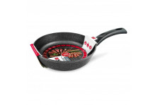 Сковорода алюминий литой 200 мм антипригарное покрытие, индукция, гранит, Нева