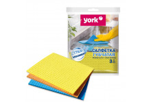 Салфетка губчатая 3 шт 15,5х17,5 York