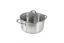 Кастрюля Элси 2,0 л нержавеющая сталь, стеклянная крышка, мерная шкала, для всех видов плит, Frezzto Taller