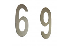 Цифры самоклеящиеся "6,9" металл хром 7,5 см