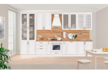 Кухня Массив Белый стол рабочий МН-11 300х540х810 корпус белый, ручка Мария, Боровичи