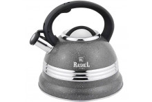 Чайник нержавеющая сталь 3.2л со свистком для всех видов плит серый 7907 Rashel