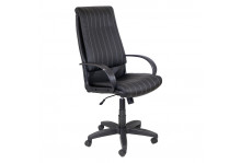 Кресло офисное Артакс с подлокотником, максимальная нагрузка 120 кг, кожзам, черный, OLSS