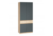 Прихожая Стоуби шкаф ШК-1000 дуб крафт золотой, серый графит 1000х2300х510, ЛДСП, Интерьер