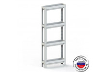 Этажерка 4-х секционная Kleo узкая белая 398х127х1000, Полимербыт