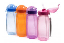 Пластиковая бутылка для воды с трубочкой 400 мл