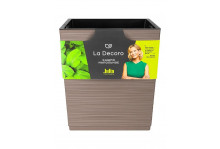 Кашпо la decoro 34,5л квадрат медиум пралине вставка черный 68*37*37 ВМС