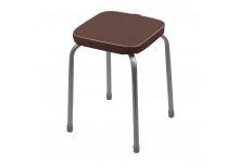 Табурет металлический каркас Фабрик 3 ТФ03/К на 4-х опорах (квадратное сиденье 320 мм), коричневый, Ника
