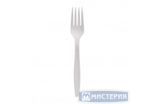 Вилка одноразовая 180 мм кукурузный крахмал белая Мистерия