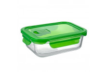 Контейнер СВЧ 1040 мл прямоугольный, с крышкой, зеленый, Taller