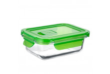 Контейнер СВЧ 370 мл, прямоугольный, с крышкой, зеленый, Taller