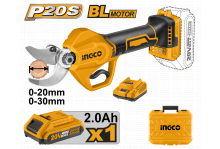 Секатор аккумуляторный 20в 2 режима 20/30мм кейс INGCO