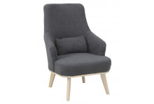 Кресло для отдыха комфорт-5 высок спинка каркас массив пенополиуретан нагрузка 130кг Plush steel Элеги