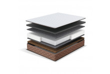 Матрас 2-х ст 1900х 900 Liberta, независимый пружинный 624 блок, h-210 мм, макс.нагруз-130 кг, трикотаж, Натура Вера