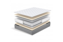 Матрас 2-х ст 2000х1600 Mille, независимый пружинный блок 512, h-20 см, нагрузка 110 кг, жесткость средняя, трикотаж, Натура Вера