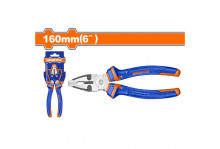 Плоскогубцы 160 мм комбинированные двухкомпонентные рукоятки, Wadfow